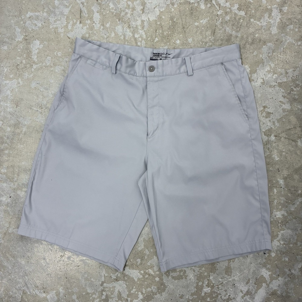 Nike Golf Dri Fit‎ Shorts Mens 34 Gray Performance Stretch 897914 Standard Fit